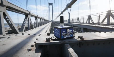 LoRaWAN tri-axis inclinometer Satevis Alpha-INC SK 10T installed on a steel bridge for structural health monitoring – BeanAir’s Satevis® Alpha-INC series